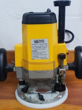 CHICAGO ELECTRIC HEAVY DUTY 3HP PLUNGE ROUTER #37793 23000RPM W/ELECTRIC BRAKE